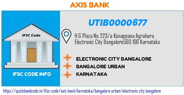 Axis Bank Electronic City Bangalore UTIB0000677 IFSC Code