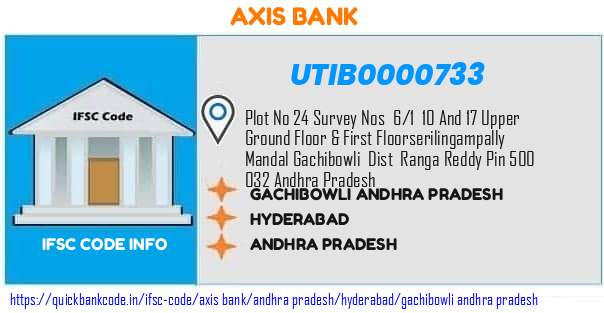 Axis Bank Gachibowli Andhra Pradesh UTIB0000733 IFSC Code