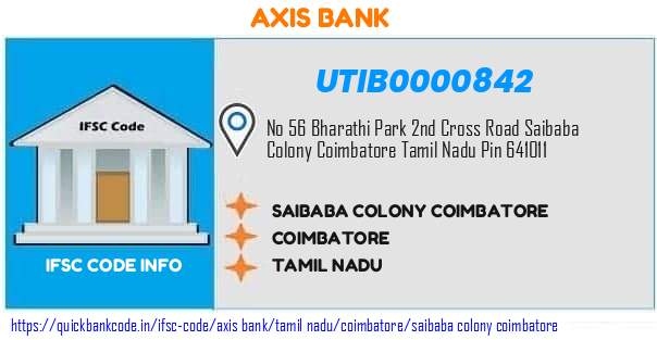 Axis Bank Saibaba Colony Coimbatore UTIB0000842 IFSC Code