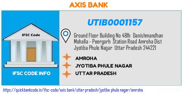 Axis Bank Amroha UTIB0001157 IFSC Code