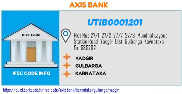 Axis Bank Yadgir UTIB0001201 IFSC Code