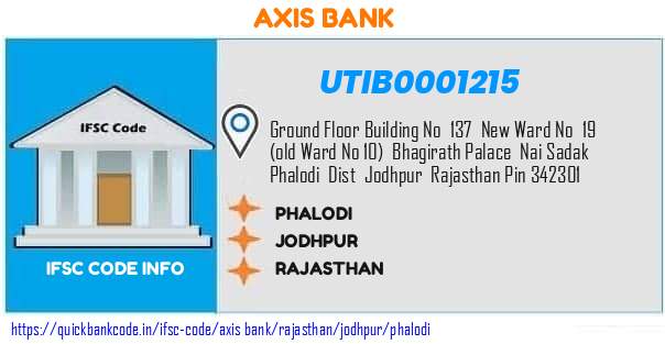 Axis Bank Phalodi UTIB0001215 IFSC Code