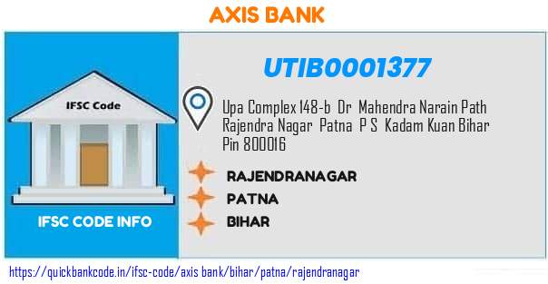 UTIB0001377 Axis Bank. RAJENDRANAGAR