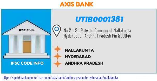 Axis Bank Nallakunta UTIB0001381 IFSC Code