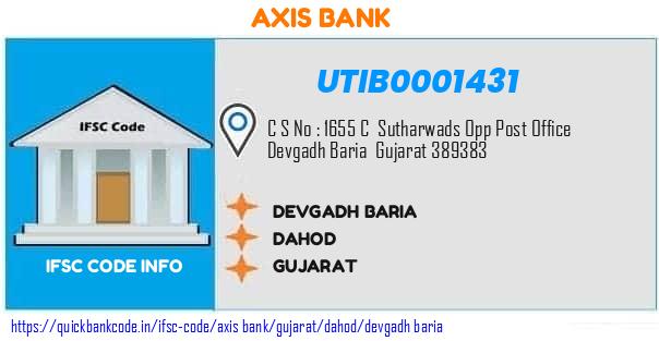 Axis Bank Devgadh Baria UTIB0001431 IFSC Code