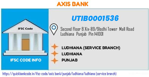 UTIB0001536 Axis Bank. LUDHIANA (SERVICE BRANCH)