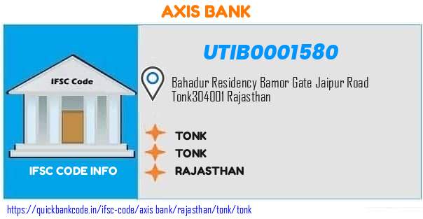 Axis Bank Tonk UTIB0001580 IFSC Code