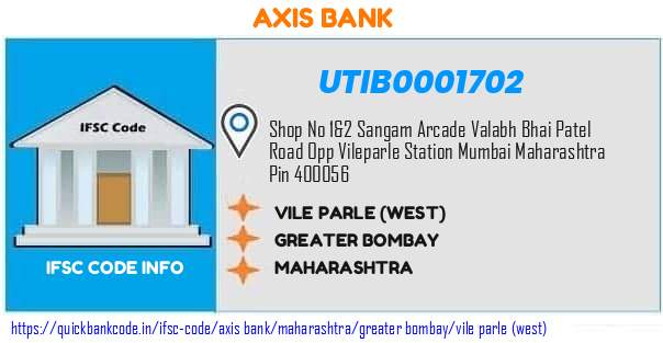 UTIB0001702 Axis Bank. VILE PARLE (WEST)