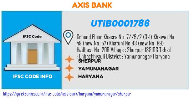 UTIB0001786 Axis Bank. SHERPUR