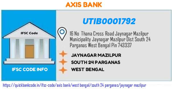 Axis Bank Jaynagar Mazilpur UTIB0001792 IFSC Code