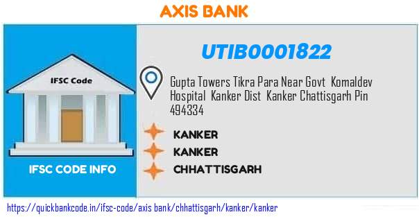 Axis Bank Kanker UTIB0001822 IFSC Code