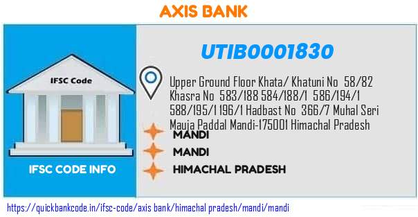 Axis Bank Mandi UTIB0001830 IFSC Code