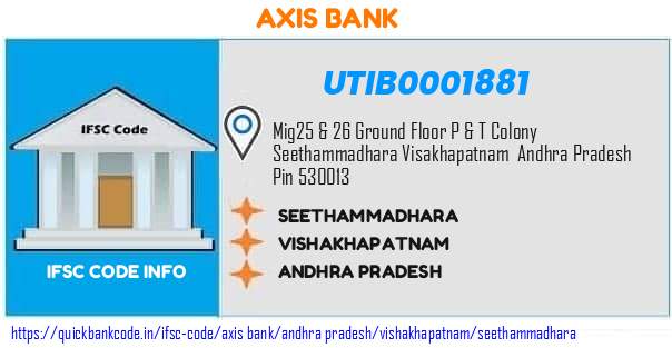 Axis Bank Seethammadhara UTIB0001881 IFSC Code