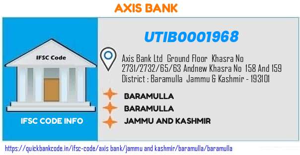 Axis Bank Baramulla UTIB0001968 IFSC Code