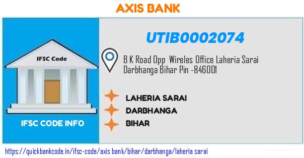 UTIB0002074 Axis Bank. LAHERIA SARAI