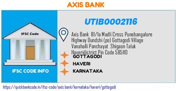 Axis Bank Gottagodi UTIB0002116 IFSC Code
