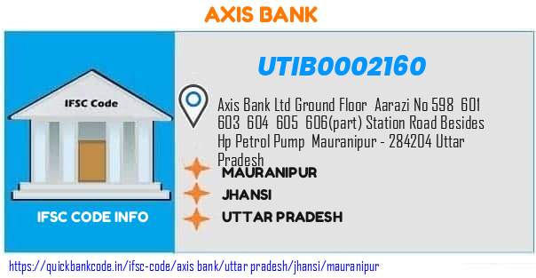 UTIB0002160 Axis Bank. MAURANIPUR
