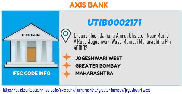 UTIB0002171 Axis Bank. JOGESHWARI WEST