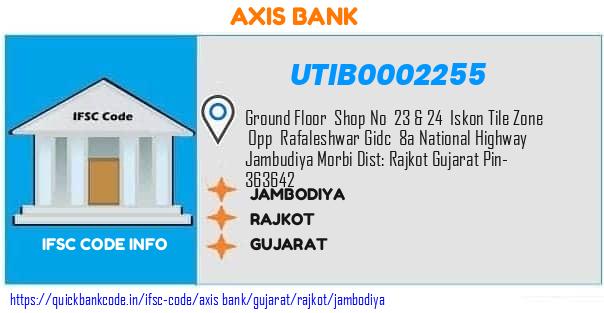 Axis Bank Jambodiya UTIB0002255 IFSC Code