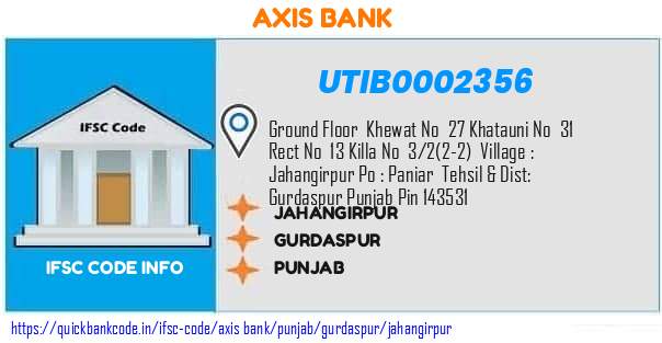Axis Bank Jahangirpur UTIB0002356 IFSC Code