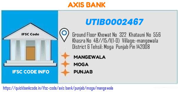 UTIB0002467 Axis Bank. MANGEWALA