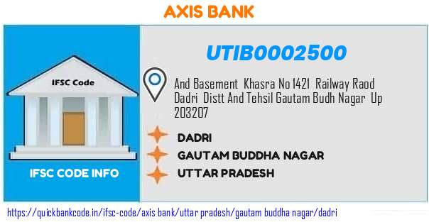 Axis Bank Dadri UTIB0002500 IFSC Code