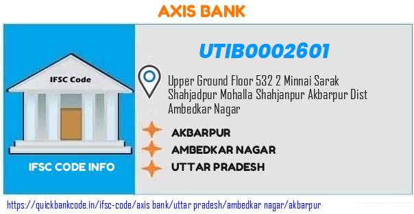 Axis Bank Akbarpur UTIB0002601 IFSC Code