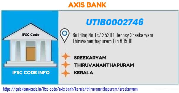 Axis Bank Sreekaryam UTIB0002746 IFSC Code
