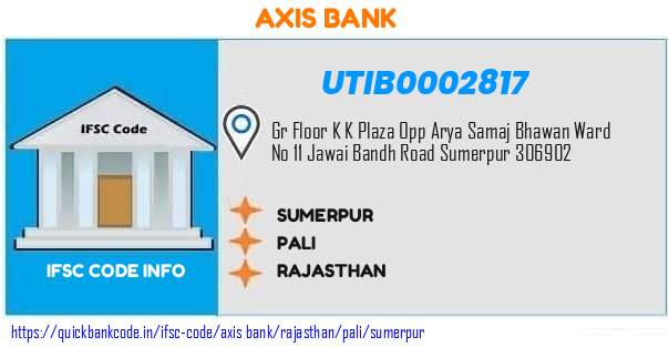 Axis Bank Sumerpur UTIB0002817 IFSC Code