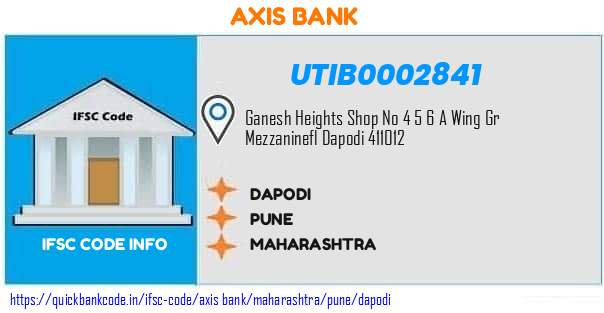 UTIB0002841 Axis Bank. DAPODI