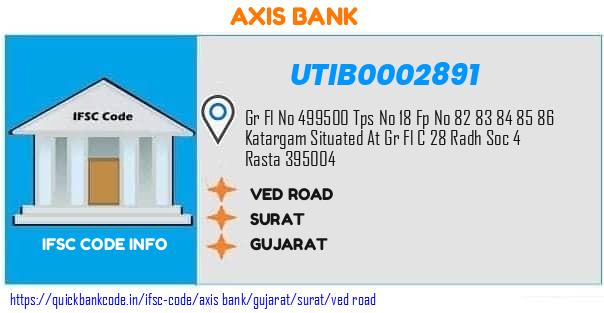UTIB0002891 Axis Bank. VED ROAD