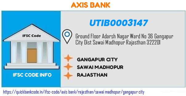 Axis Bank Gangapur City UTIB0003147 IFSC Code