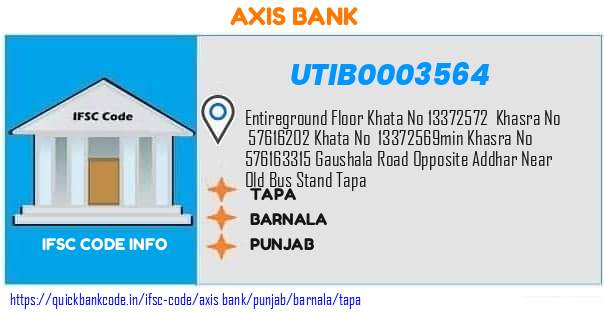 Axis Bank Tapa UTIB0003564 IFSC Code