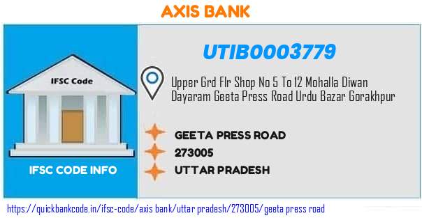 Axis Bank Geeta Press Road UTIB0003779 IFSC Code
