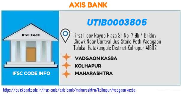 UTIB0003805 Axis Bank. VADGAON KASBA