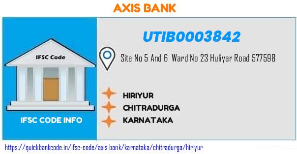 Axis Bank Hiriyur UTIB0003842 IFSC Code