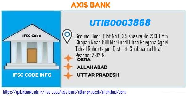 Axis Bank Obra UTIB0003868 IFSC Code