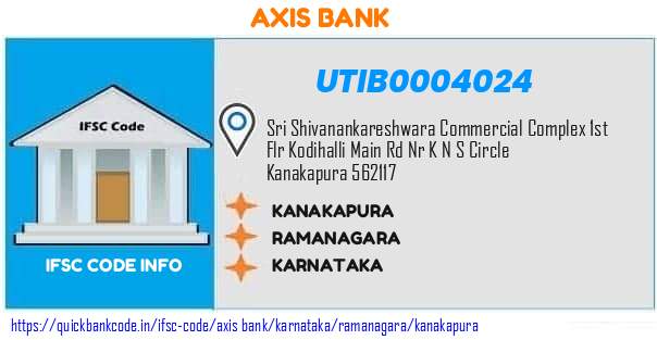 Axis Bank Kanakapura UTIB0004024 IFSC Code