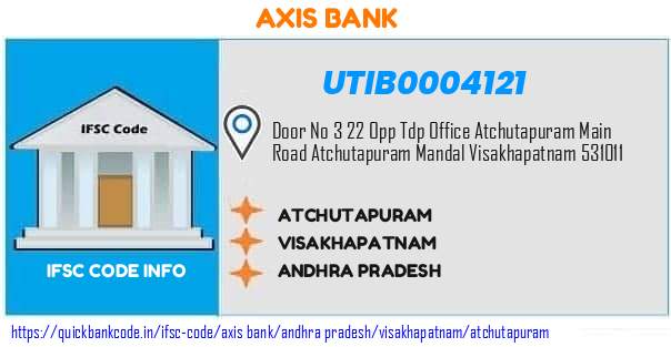Axis Bank Atchutapuram UTIB0004121 IFSC Code