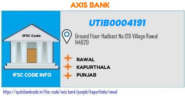 UTIB0004191 Axis Bank. RAWAL