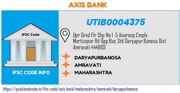 Axis Bank Daryapurbanosa UTIB0004375 IFSC Code