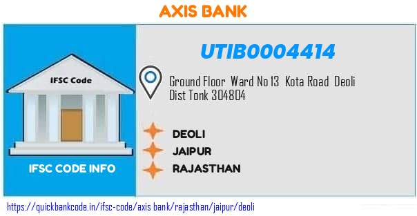 Axis Bank Deoli UTIB0004414 IFSC Code