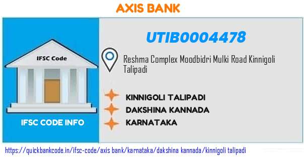 Axis Bank Kinnigoli Talipadi UTIB0004478 IFSC Code