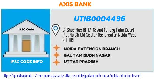 Axis Bank Noida Extension Branch UTIB0004496 IFSC Code