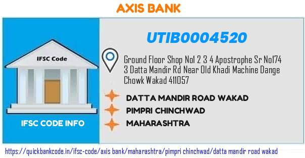 UTIB0004520 Axis Bank. DATTA MANDIR ROAD WAKAD