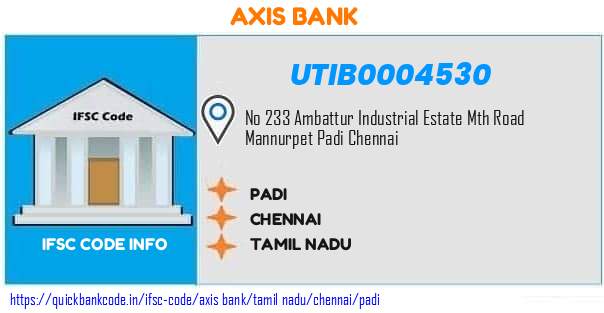 UTIB0004530 Axis Bank. PADI