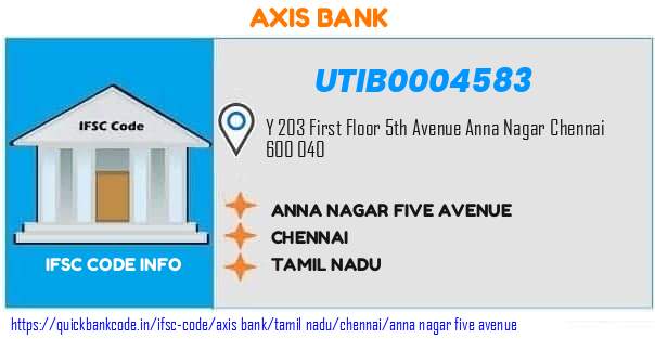 Axis Bank Anna Nagar Five Avenue UTIB0004583 IFSC Code