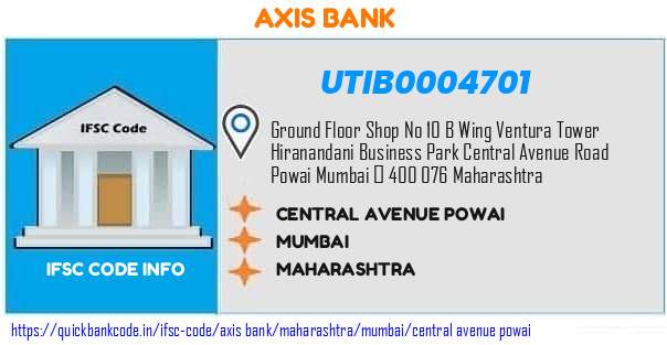 Axis Bank Central Avenue Powai UTIB0004701 IFSC Code