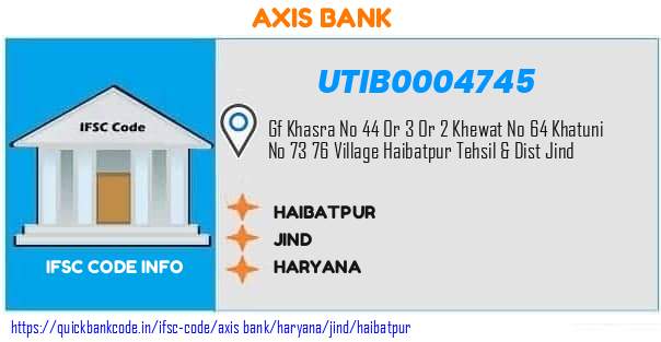 UTIB0004745 Axis Bank. HAIBATPUR