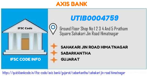 Axis Bank Sahakari Jin Road Himatnagar UTIB0004759 IFSC Code